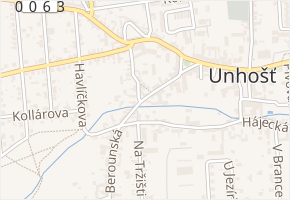 Melicharova v obci Unhošť - mapa ulice