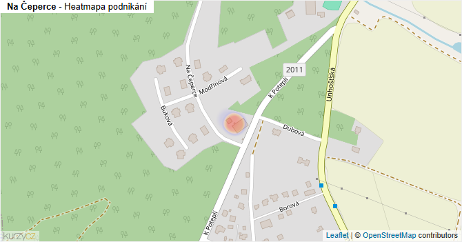 Na Čeperce - mapa podnikání