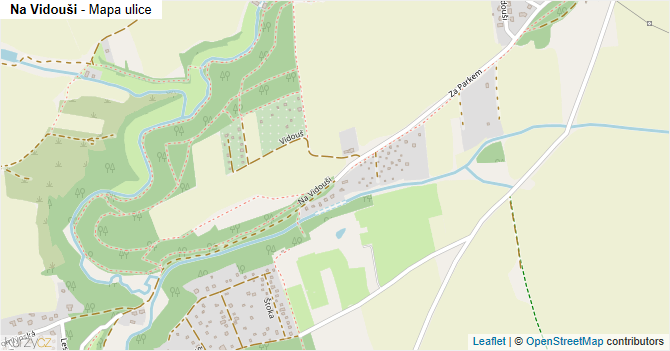 Na Vidouši - mapa ulice