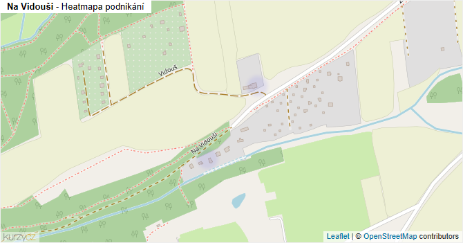 Na Vidouši - mapa podnikání