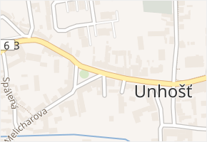 Nad Rybníkem v obci Unhošť - mapa ulice