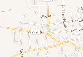 Nekázanka v obci Unhošť - mapa ulice