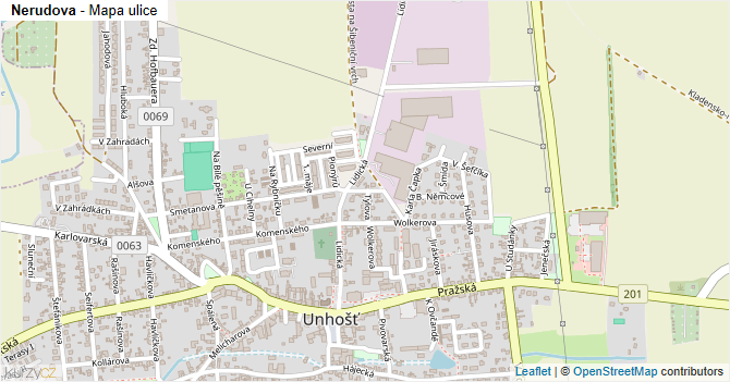Nerudova - mapa ulice