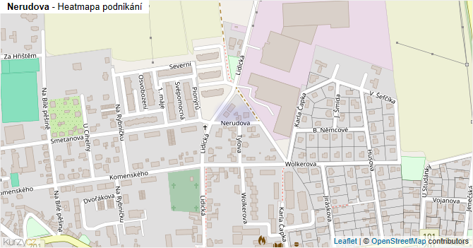 Nerudova - mapa podnikání
