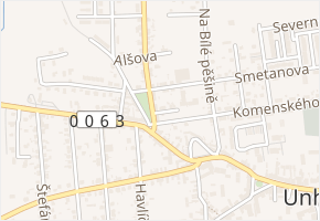 Příčná v obci Unhošť - mapa ulice