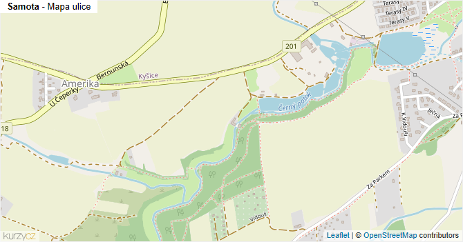 Samota - mapa ulice