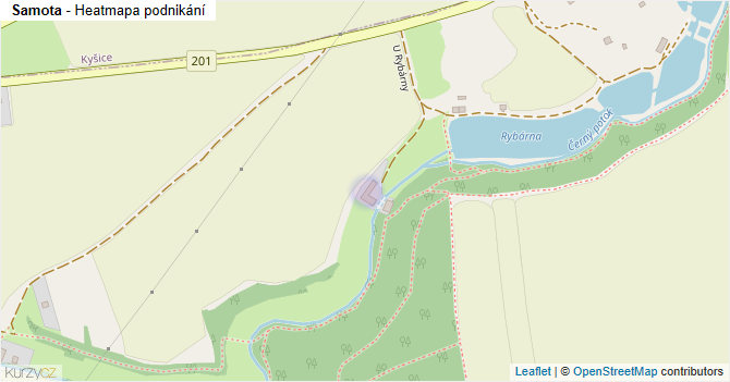 Samota - mapa podnikání