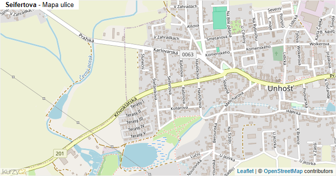 Seifertova - mapa ulice