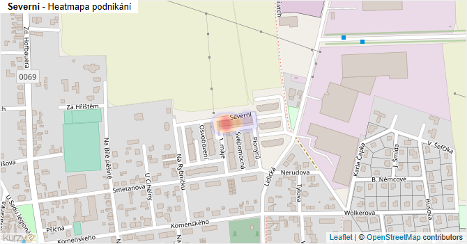 Severní - mapa podnikání
