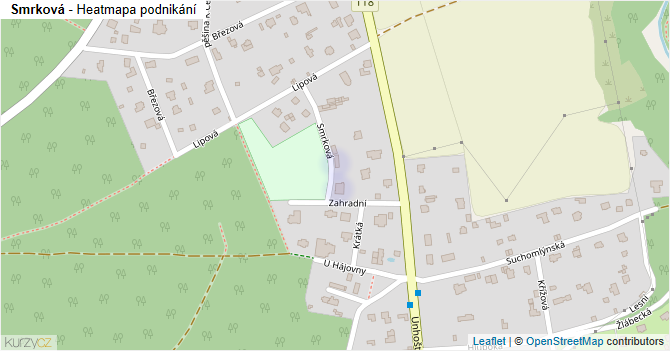 Smrková - mapa podnikání