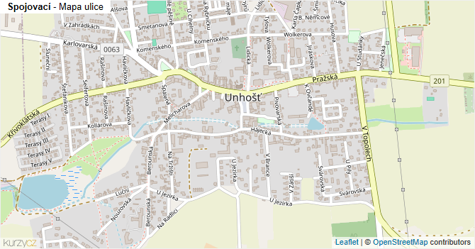 Spojovací - mapa ulice