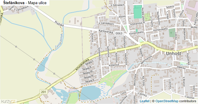 Štefánikova - mapa ulice