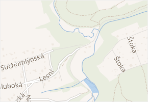 Suchý Mlýn v obci Unhošť - mapa ulice