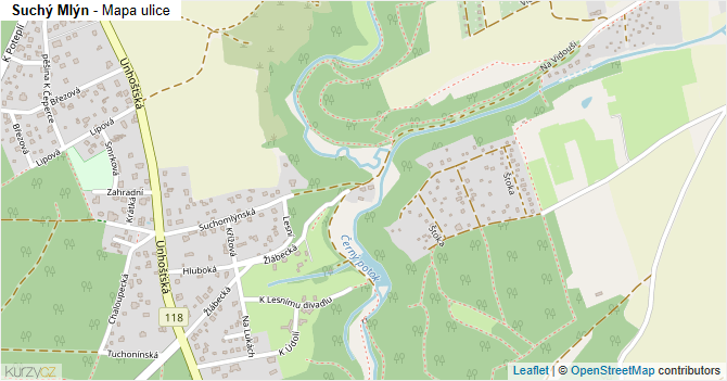 Suchý Mlýn - mapa ulice