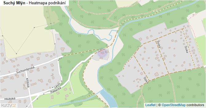 Suchý Mlýn - mapa podnikání