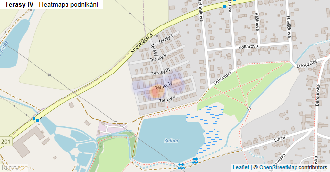 Terasy IV - mapa podnikání