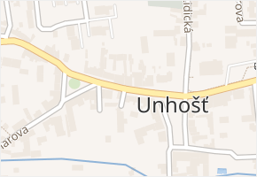 tř. Dr. Beneše v obci Unhošť - mapa ulice
