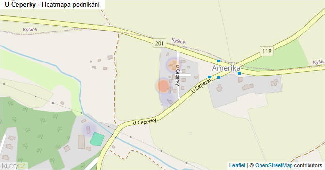 U Čeperky - mapa podnikání