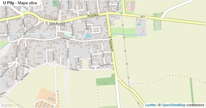 U Pily - mapa ulice