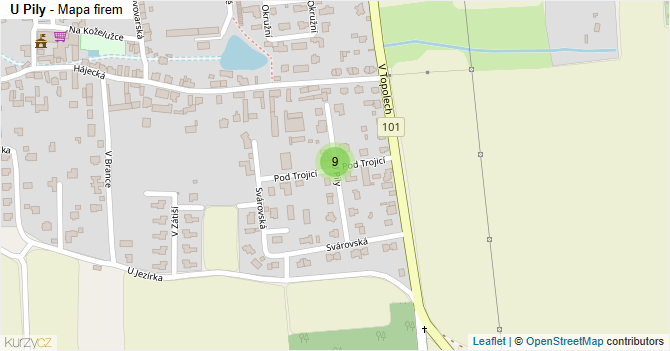 U Pily - mapa firem
