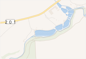 U Rybárny v obci Unhošť - mapa ulice