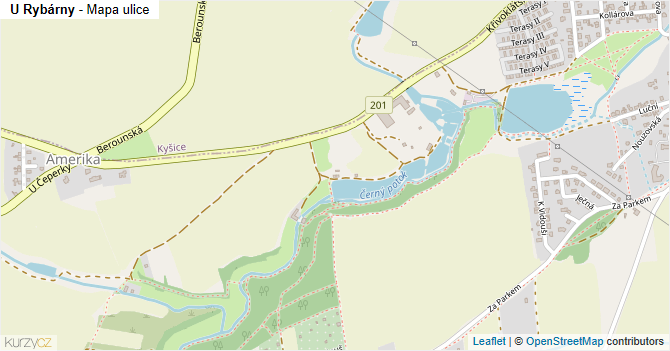 U Rybárny - mapa ulice