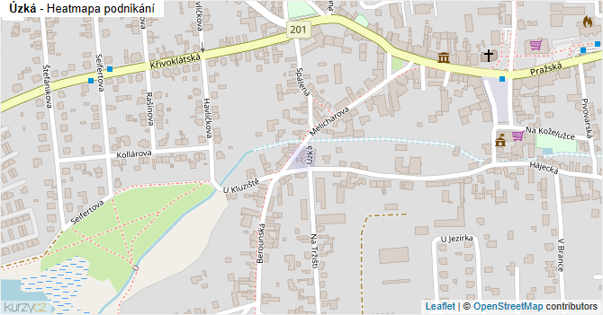 Úzká - mapa podnikání