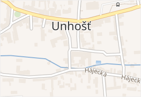 Václavské nám. v obci Unhošť - mapa ulice