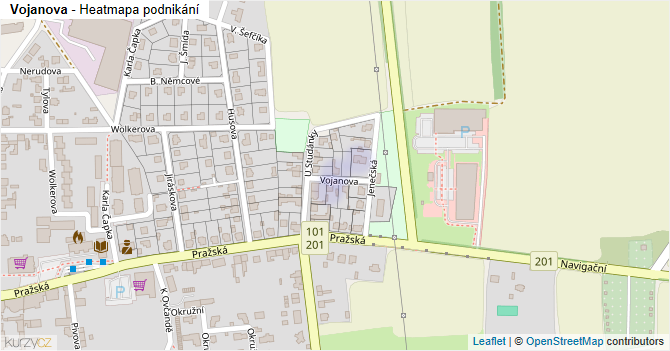 Vojanova - mapa podnikání