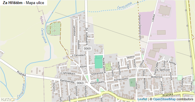 Za Hřištěm - mapa ulice