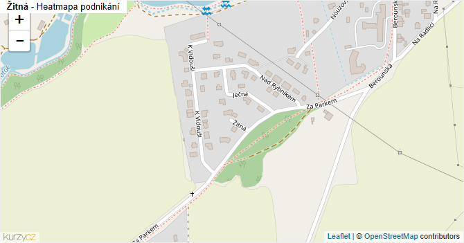 Žitná - mapa podnikání