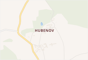 Hubenov v obci Únice - mapa části obce