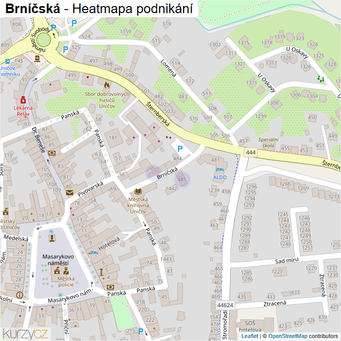 Mapa Brníčská - Firmy v ulici.
