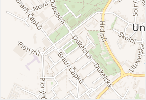 Budovatelů v obci Uničov - mapa ulice