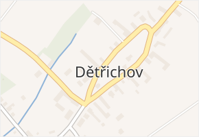 Dětřichov v obci Uničov - mapa části obce
