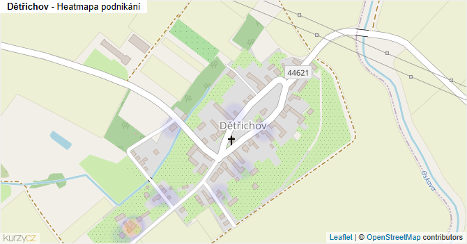 Dětřichov - mapa podnikání