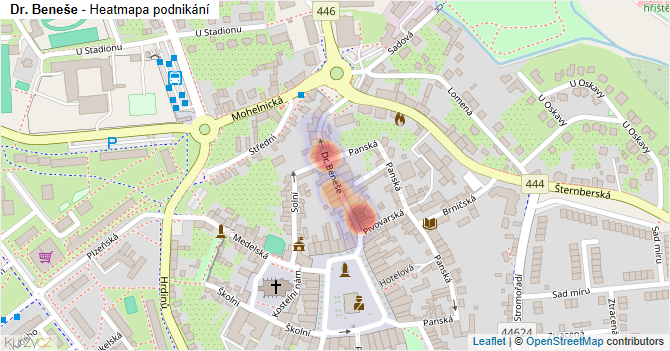 Dr. Beneše - mapa podnikání
