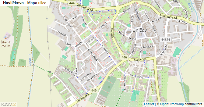 Havlíčkova - mapa ulice