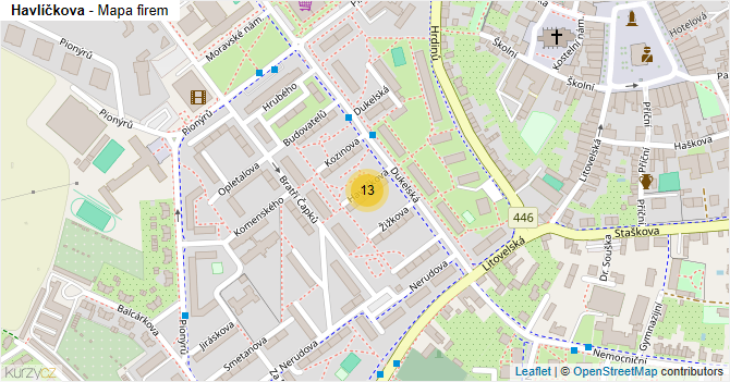 Havlíčkova - mapa firem