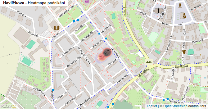 Havlíčkova - mapa podnikání