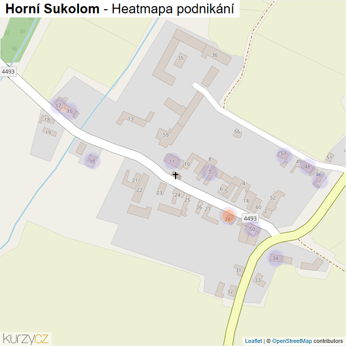 Mapa Horní Sukolom - Firmy v části obce.