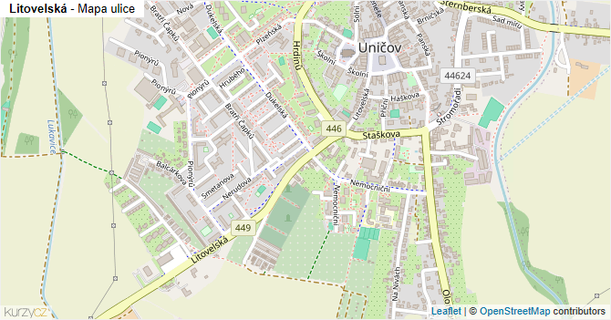 Litovelská - mapa ulice