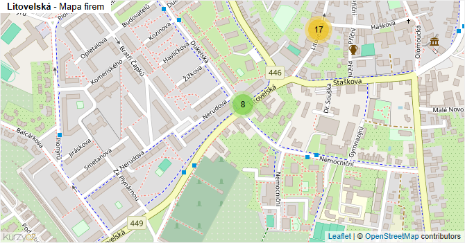 Litovelská - mapa firem