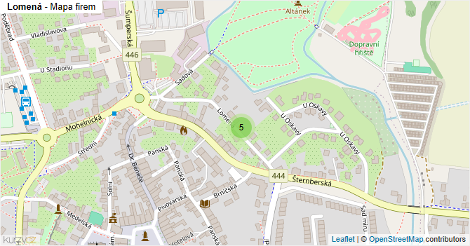 Lomená - mapa firem