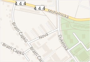 Nová v obci Uničov - mapa ulice
