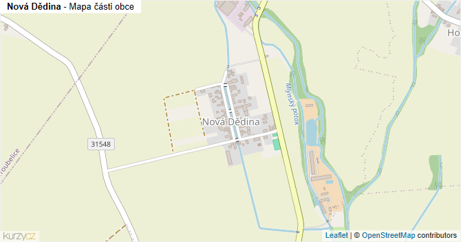 Nová Dědina - mapa části obce