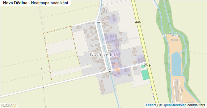 Nová Dědina - mapa podnikání
