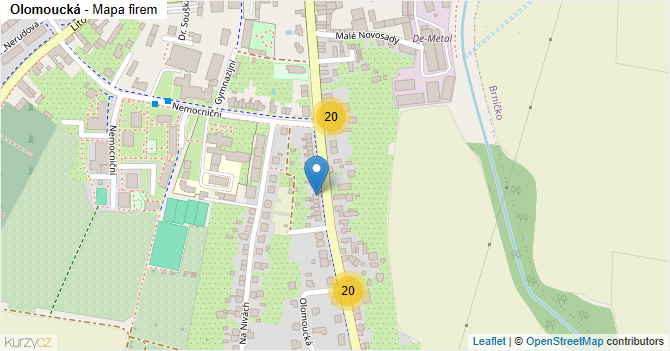Olomoucká - mapa firem