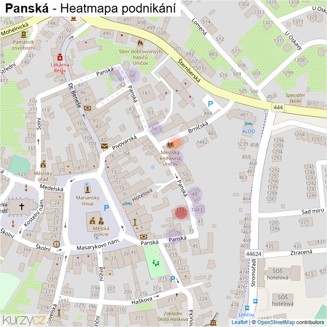 Mapa Panská - Firmy v ulici.