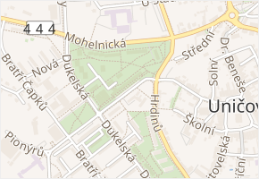 Plzeňská v obci Uničov - mapa ulice
